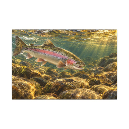 Sculpin Chase Rainbow Trout canvas wall art – photo 1