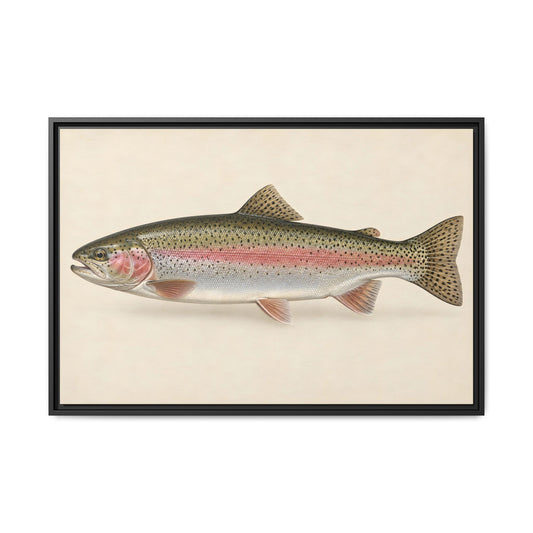 Rainbow Trout Field Study framed canvas wall art – photo 1