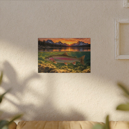 Alpine Over-Under Rainbow Trout canvas wall art – photo 5