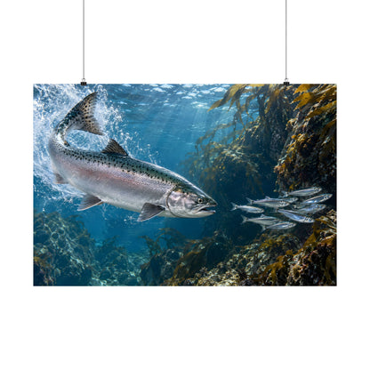 Silver Torpedo Chinook Salmon poster wall art, view 3
