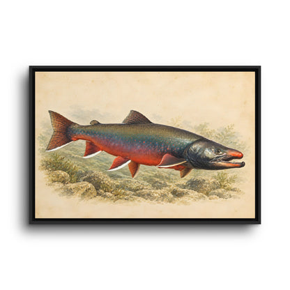 Field Study Dolly Varden framed canvas wall art, view 3