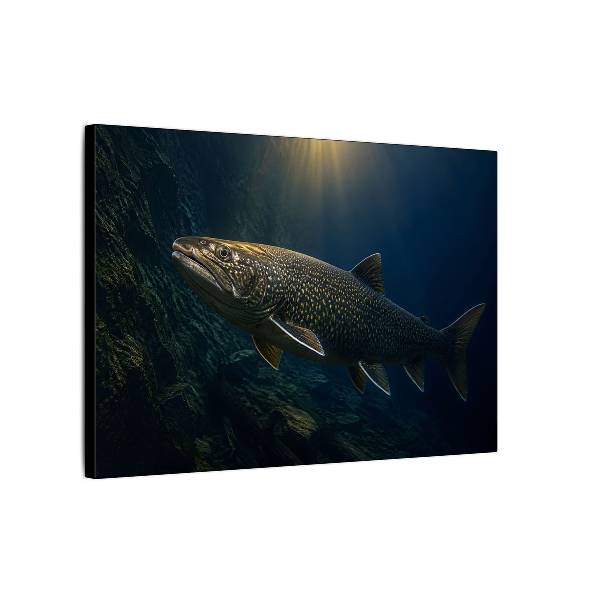 Deep Water Giant Lake Trout canvas wall art, view 4