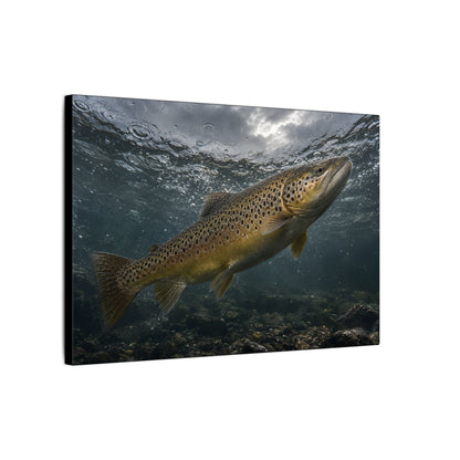 Rainwater Rise Brown Trout canvas wall art, view 4