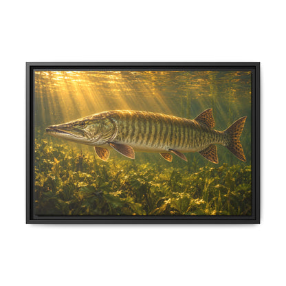 Golden Hour Cathedral Muskie Framed Canvas wall art, view 3