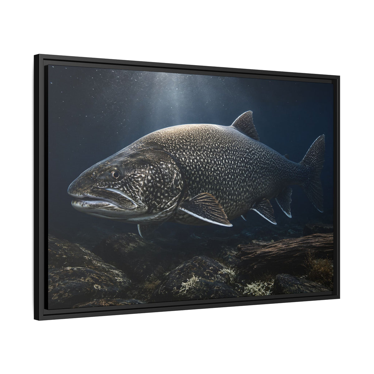 The Ancient One Lake Trout framed canvas wall art, view 4