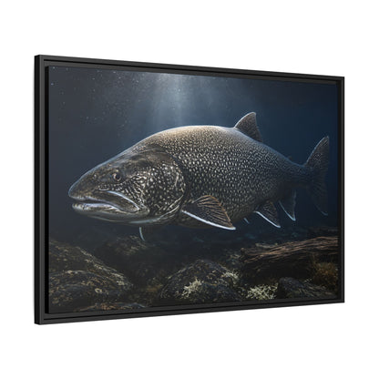 The Ancient One Lake Trout framed canvas wall art, view 4