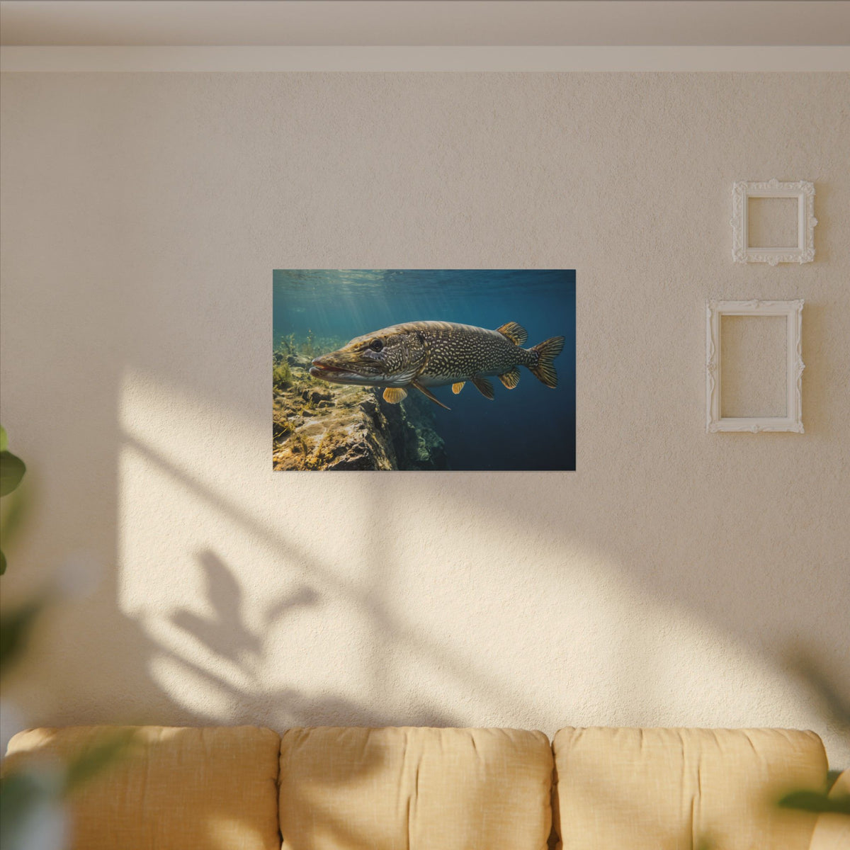 Northern Pike Deep Water Cruise Canvas — Trophy Wall Art for Anglers