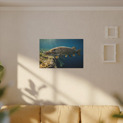Northern Pike Deep Water Cruise Canvas — Trophy Wall Art for Anglers