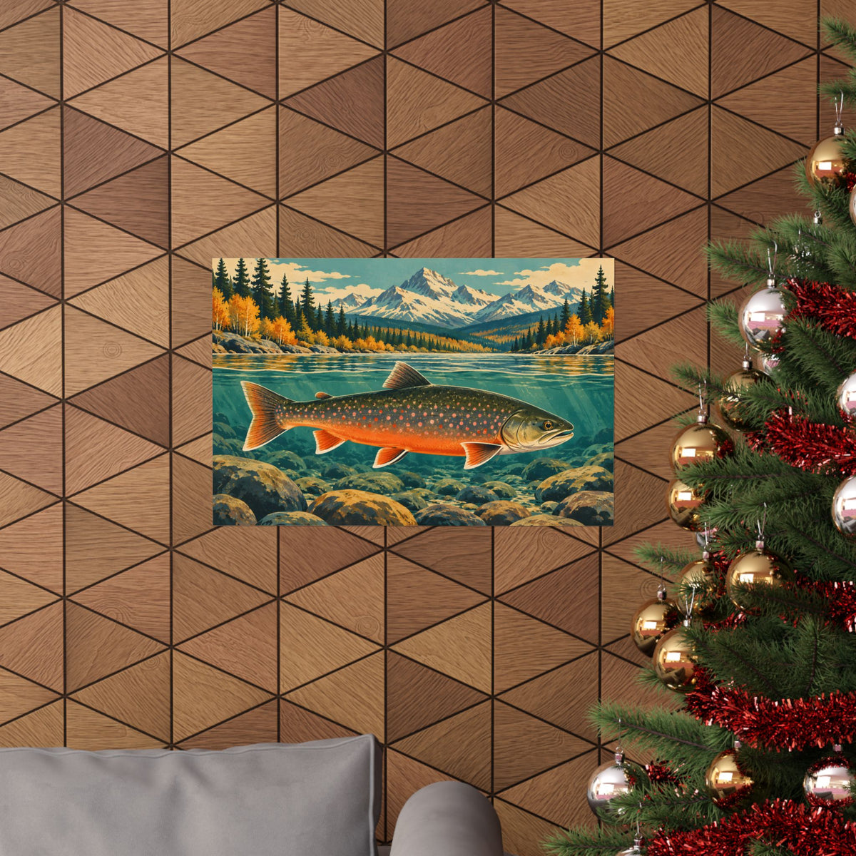 Beneath Autumn Mountains Dolly Varden poster wall art, view 6