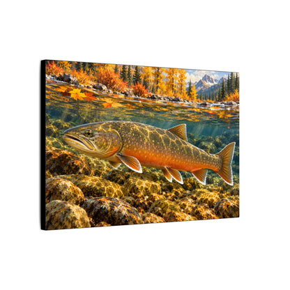 Autumn Char Bull Trout canvas, side angle