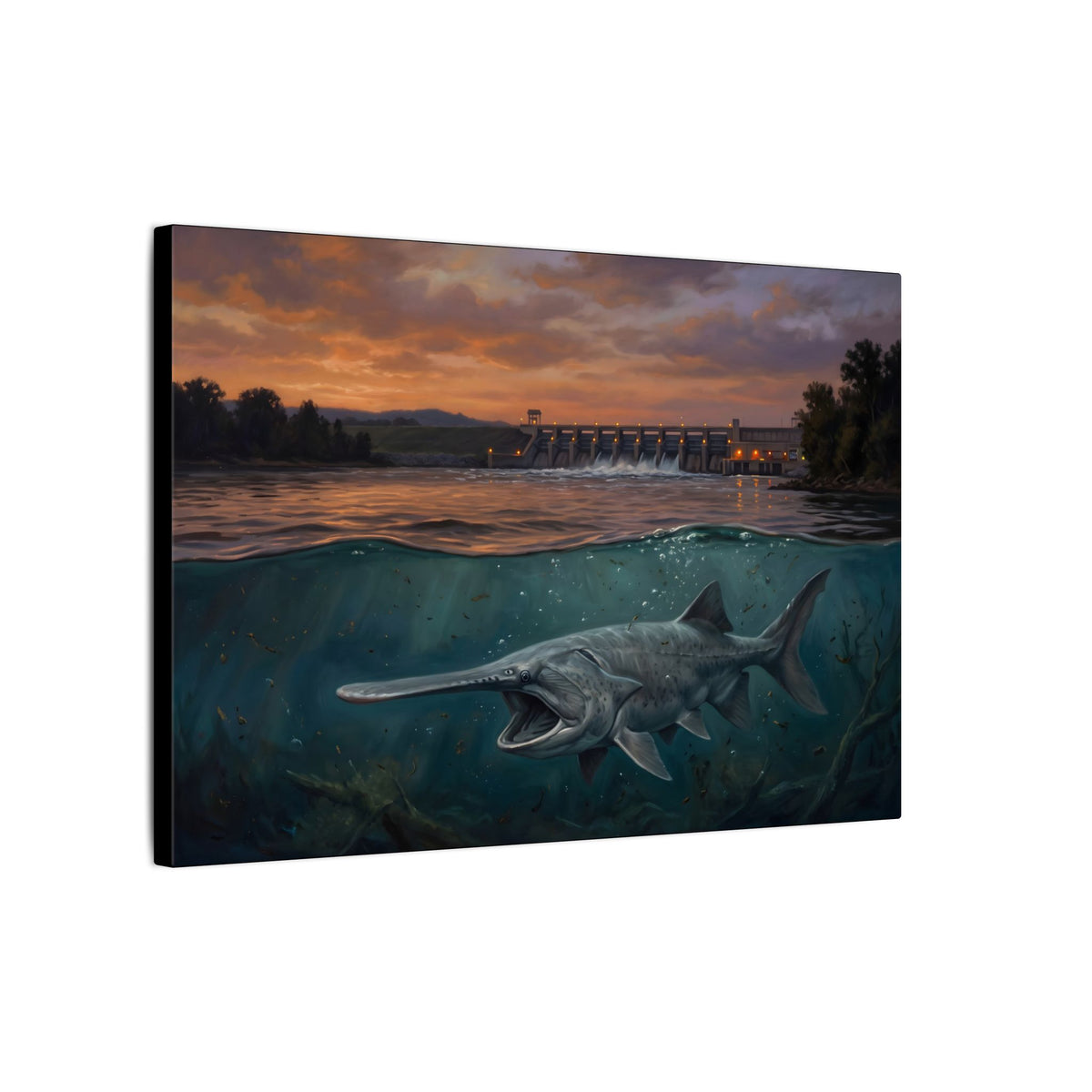 Paddlefish Spillway canvas wall art, view 4
