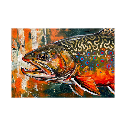 Legends Bold Close-Up Spawning Brook Trout poster wall art, view 4