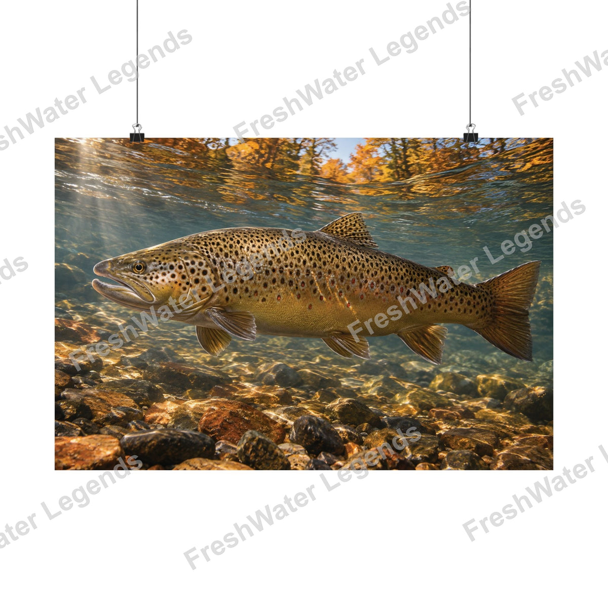 Brown Trout - River of Copper digital art print