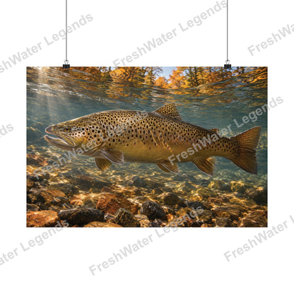 Brown Trout - River of Copper digital art print