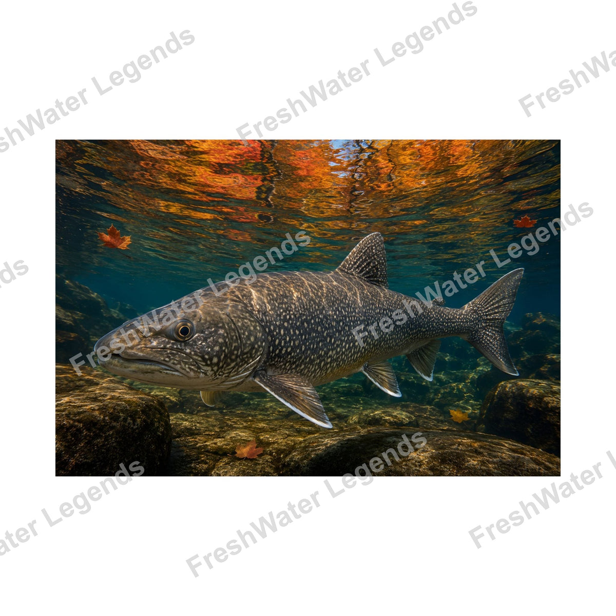 Lake Trout - Autumn Granite digital art print