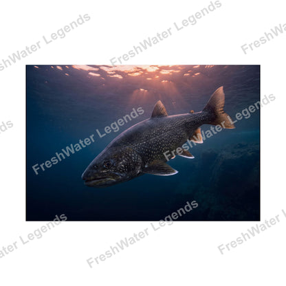 Lake Trout - Twilight Rise digital art print