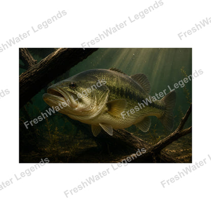 Largemouth Bass - Timber Ambush digital art print