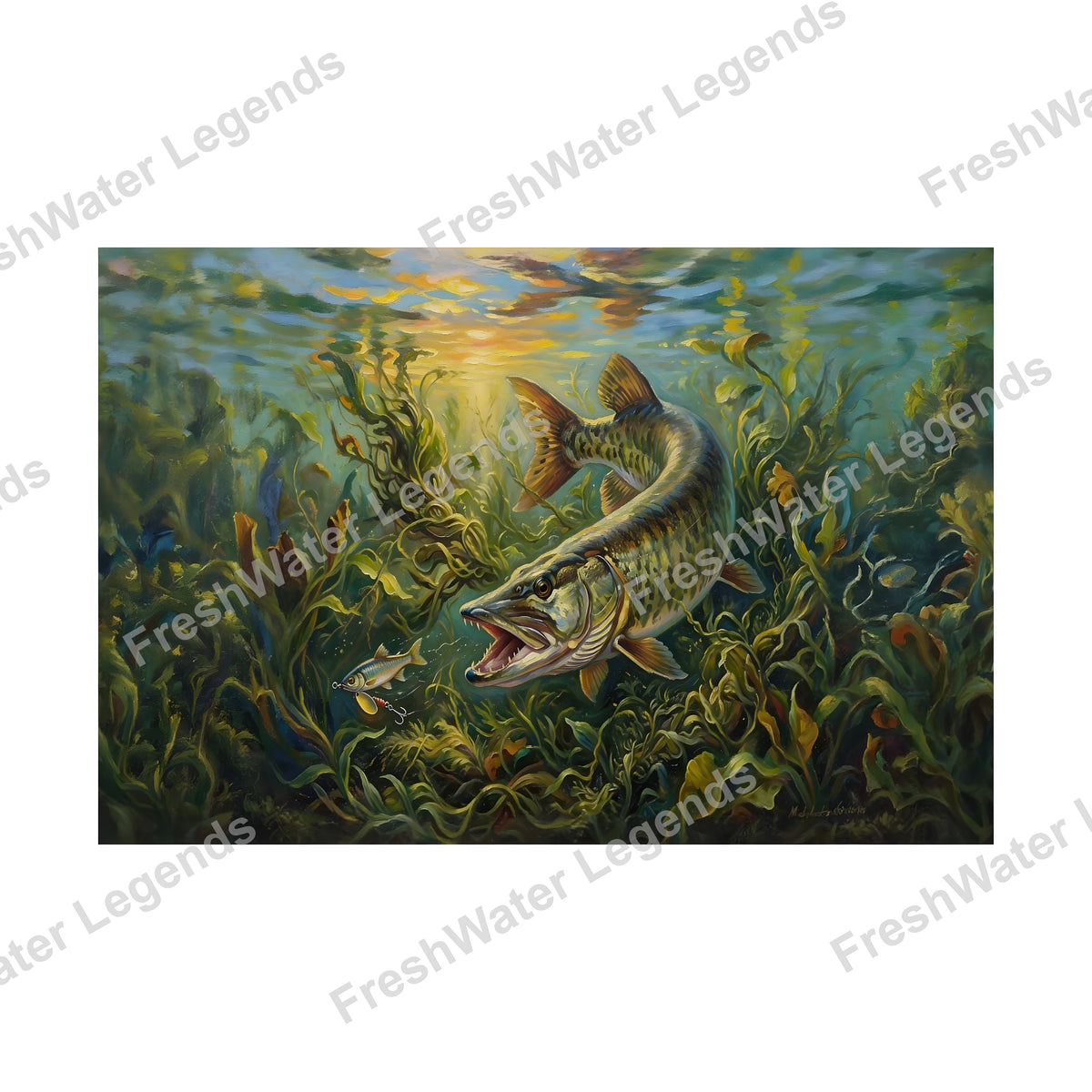 Muskie - Underwater Muskellunge digital art print