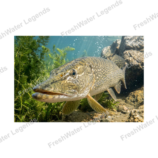 Northern Pike - Clear Water Portrait digital art print