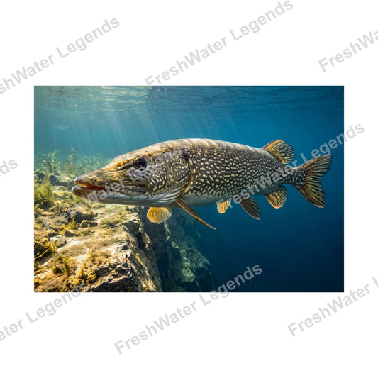 Northern Pike - Deep Water Cruise digital art print