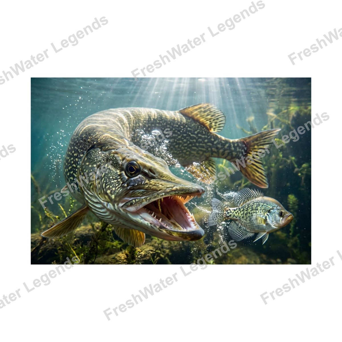 Northern Pike - Predator Strike digital art print