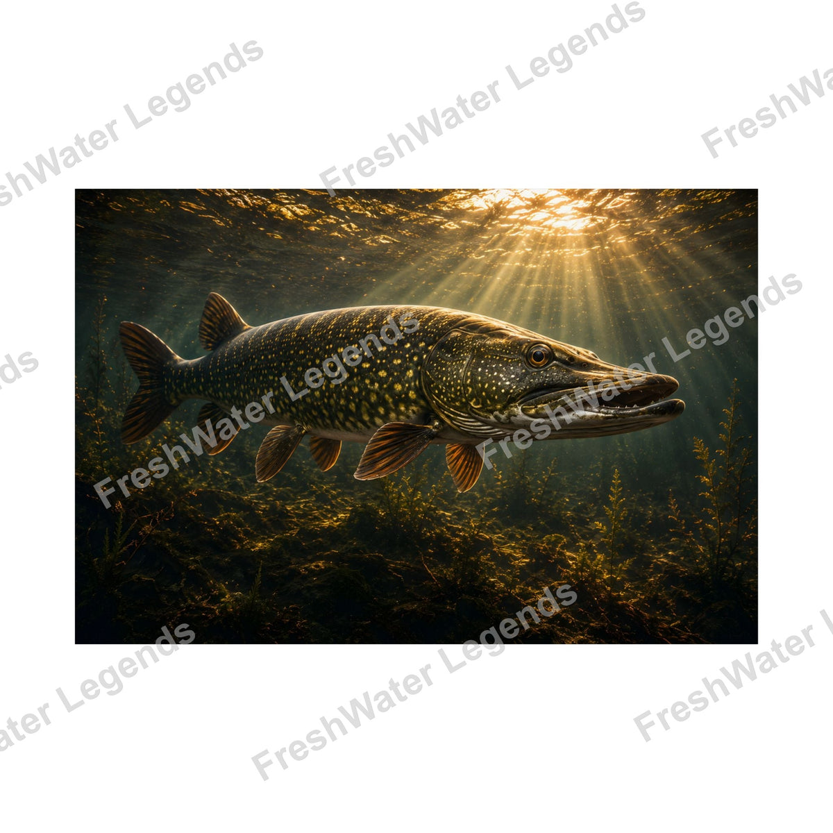 Northern Pike - The Encounter digital art print