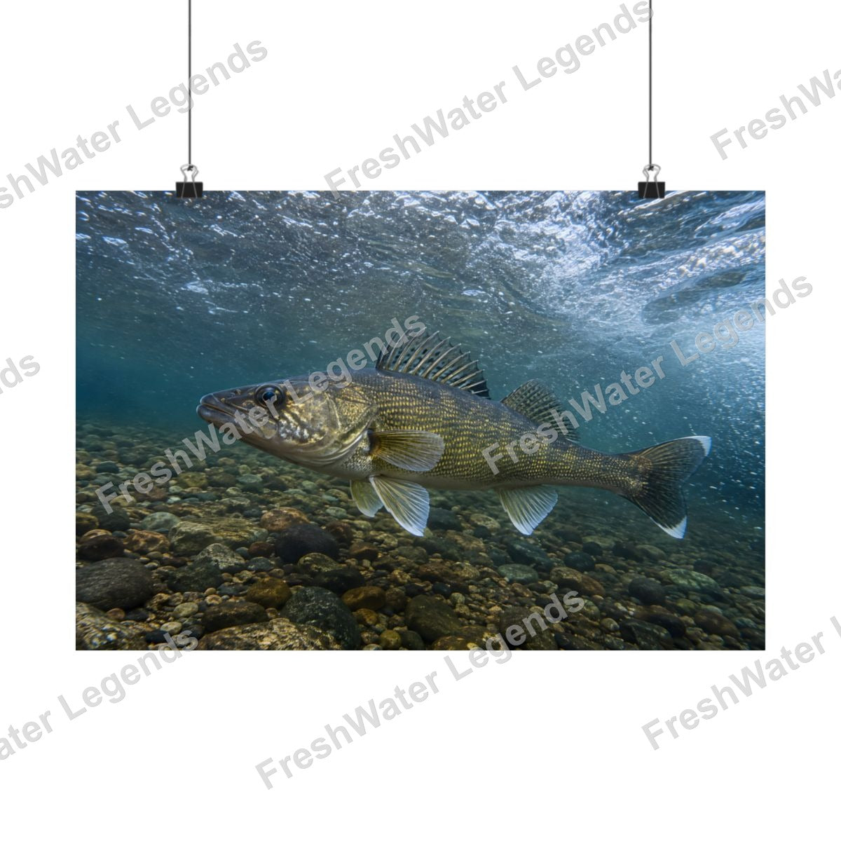 Walleye - Cobbled Shallows digital art print